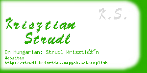 krisztian strudl business card